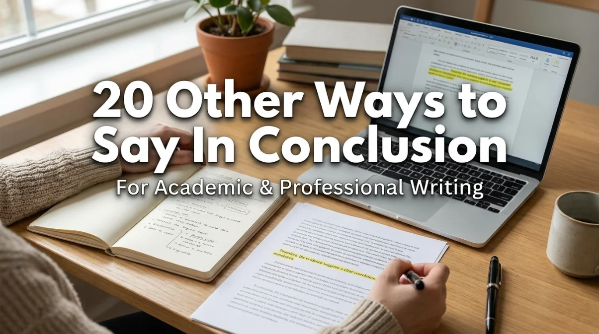 other ways to say in conclusion