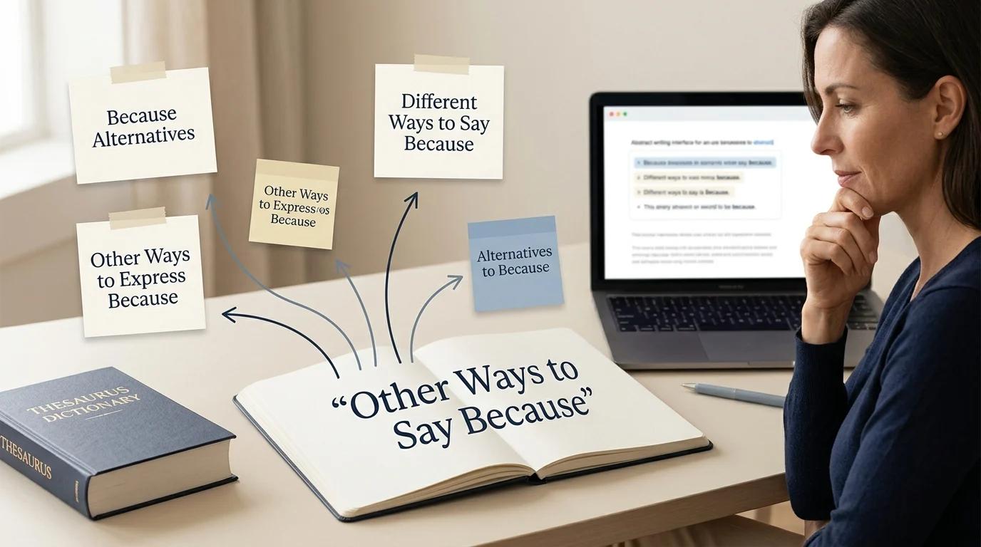 other ways to say because