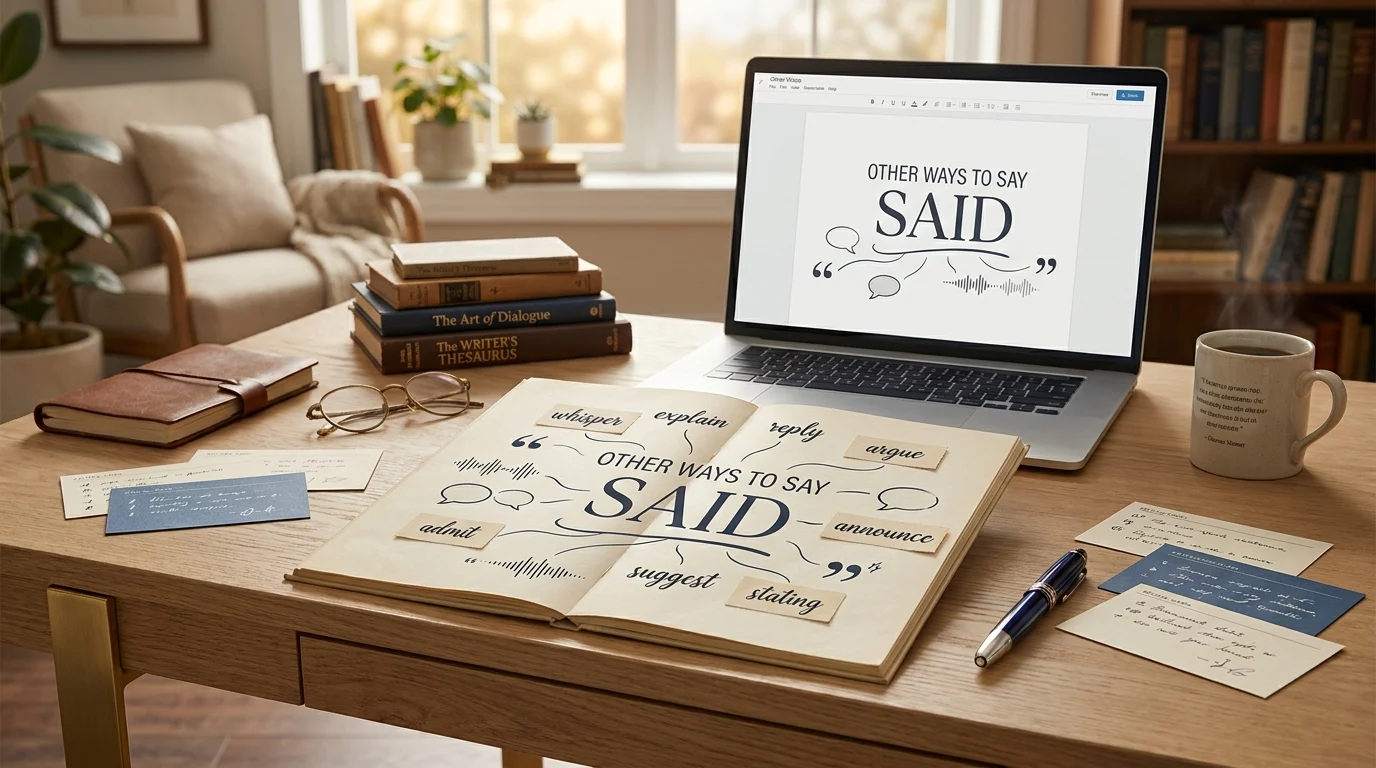 other ways to say said