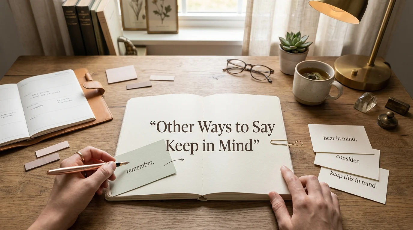 other ways to say keep in mind